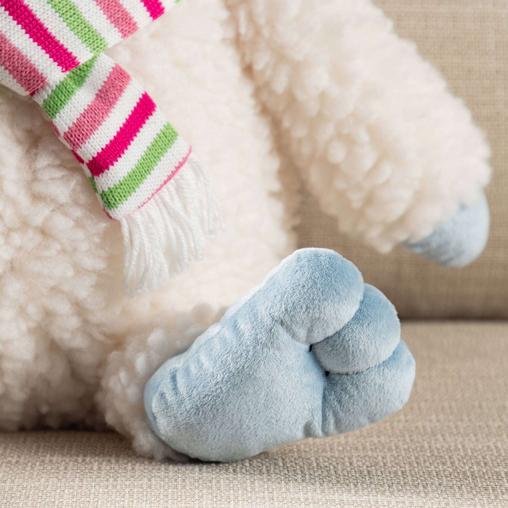 Glitzhome® 21.75"H Christmas Fabric Yeti Shelf Sitter